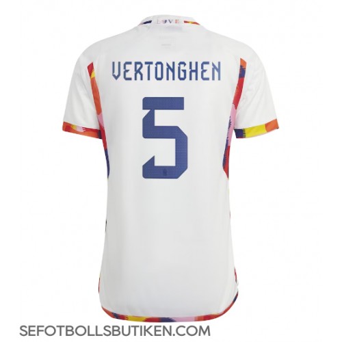 Belgien Jan Vertonghen #5 Replika Borta matchkläder VM 2022 Korta ärmar